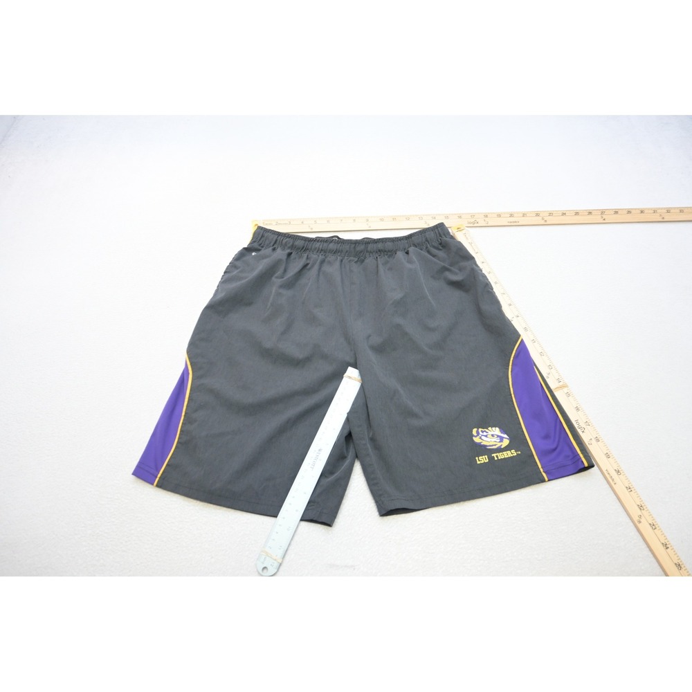 Colosseum LSU Tigers Gym Shorts Mens XL Black Purple Athletic NCAA Excellent